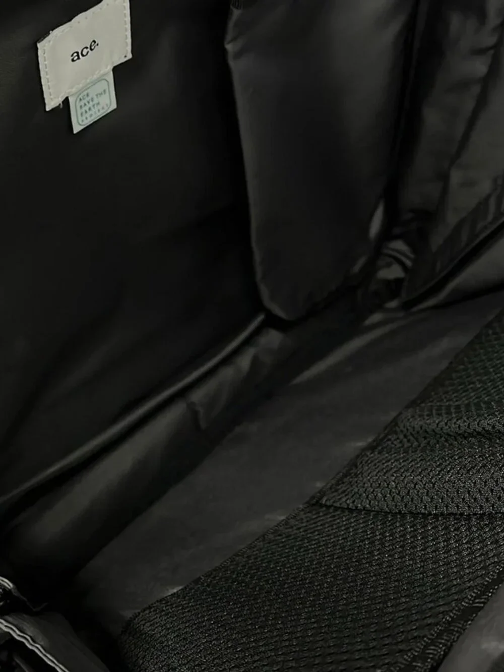 ACE Black Nylon Backpack